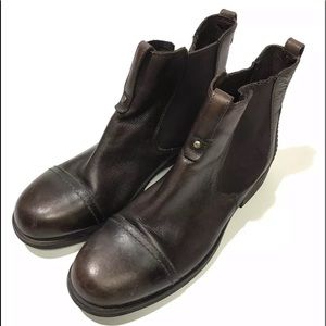 UGG Gallion Black Leather Boots Men Size 10.5 New